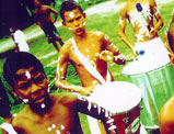 children playing drums